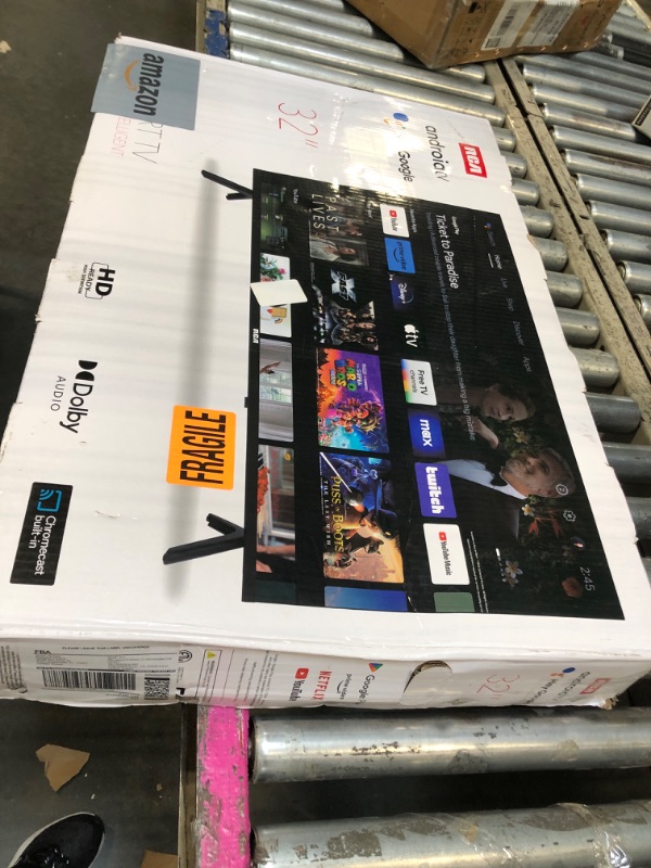 Photo 1 of ** Damage Major For parts only ***  RCA 32-Inch HD Smart Google TV, Frameless LED Display with HDR10, Wi-Fi and Bluetooth, Google Assistant Built-in, Compatible with Alexa