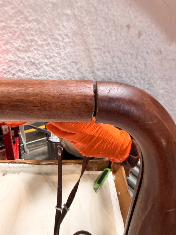 Photo 1 of ** DAMAGE MINOR ** Kate and Laurel Pao Modern Rounded Rectangular Wall Mirror, 17 x 32, Walnut, Decorative Mid-Century Tall Wood Mirror with Radius Corners for Vertical or Horizontal Display