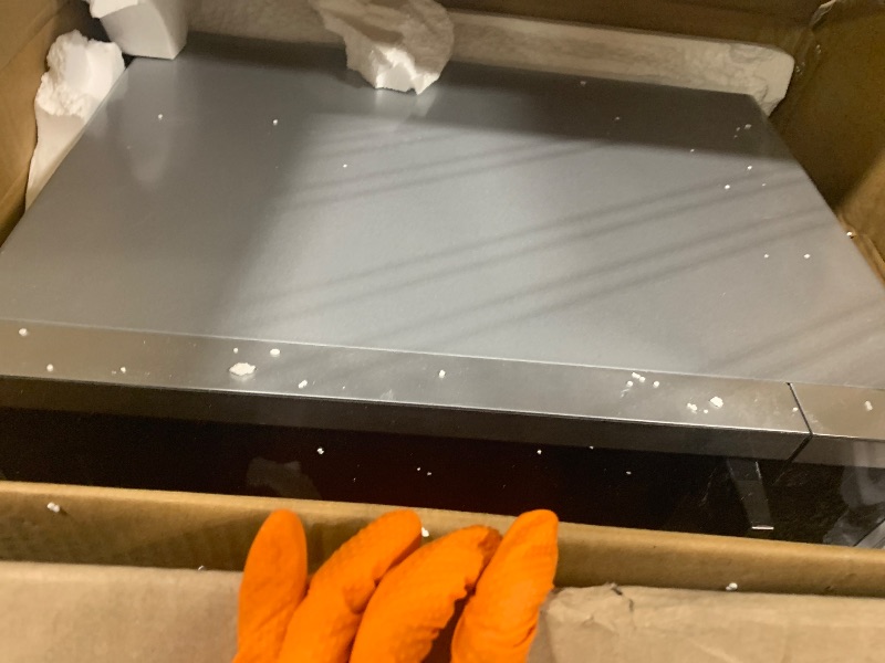 Photo 1 of ** DAMAGE NTERIOR TRAY BROKEN/ VERRY USED*** Whirlpool WMCS3019RS Countertop Microwave with Turntable 0.9 Cu. Ft, Steam Clean, 900 Watt Microwave, Stainless Steel