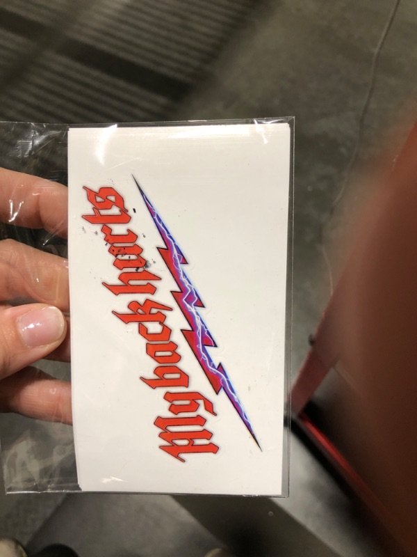 Photo 1 of (5pcs) My Back Hurts Funny Sticker 4 inch, Electrician Construction Welder Carpenter Sticker Decal, Waterproof Vinyl Decals for Hard Hats, Laptops, Motorcycles, Humorous Gift for Builders