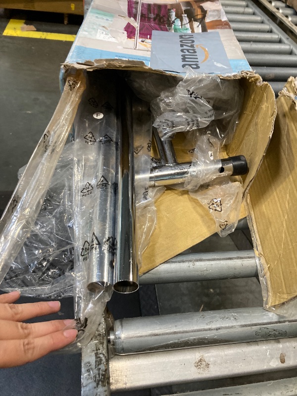 Photo 1 of *PARTS ONLY ** Whitmor Garment Rack - Foldable for Easy Storage - Chrome