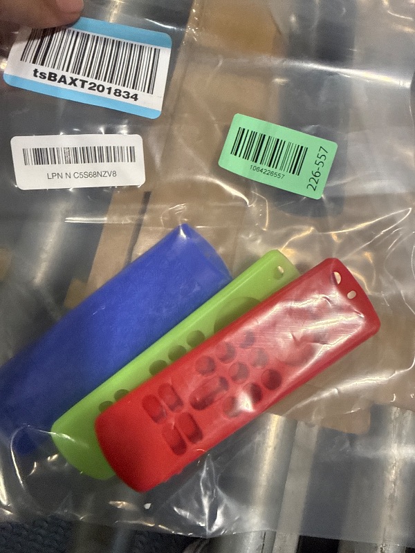 Photo 1 of (3 Pack) ONEBOM Firestick Remote Cover 3rd Gen with Alexa Voice Remote 4K,Fire TV Stick Case Glow in The Dark,Anti Slip Shockproof Silicone Protective Case with Lanyard(Glow Green&Blue&Red)