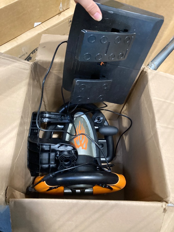 Photo 1 of ***USED**** PXN Steering Wheel V3II 180° PC Gaming Racing Wheel Driving Wheel, with Linear Pedals and Racing Paddles for PC, PS4, Xbox One, Xbox Series X|S, Switch - Orange