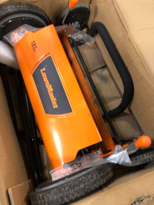 Photo 1 of (4/17/2026 ***FINAL SALE/NO RETURN, SOLD AS PARTS***)
LawnMaster LMRM1801 Push Reel Lawn Mower 18-Inch 5-Blade