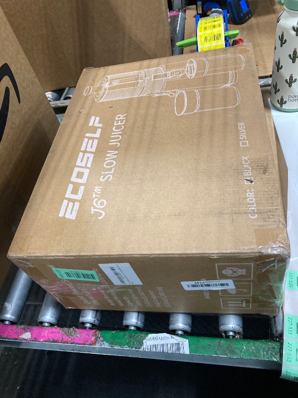 View 2 of ***USED**** ECOSELF Juicer with 3 Filters (Juice/Sorbet/Nut Milk), Juicer Machines With 6.0" Wide Mouth Hopper, Self Feeding & Hands-Free Design, Cold Press Juicer for Family Party, High Juice Yield, With Brush