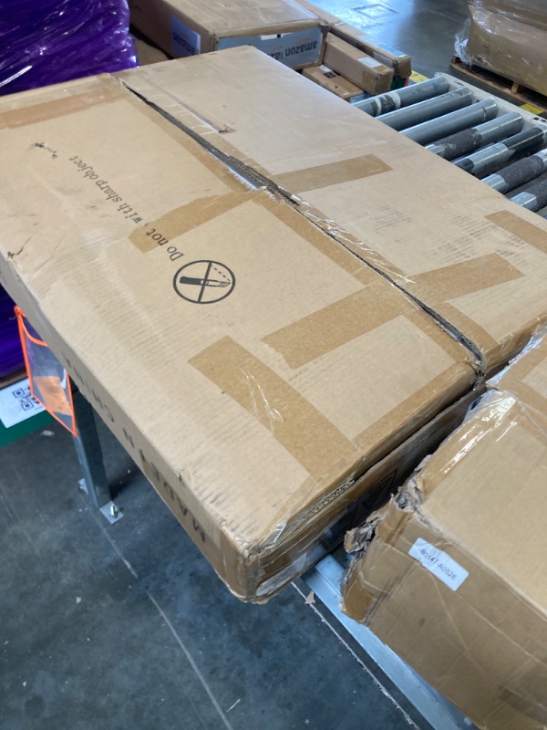 Photo 1 of ***partial set only, missing a box*** YITAHOME 63 Inch Double Dog Crate TV Stand with Charging Station, Heavy Duty Wooden Cage Furniture for 2 Dogs, Dog Kennel Indoor Furniture Double Sliding Barn Door Design Ideal for 2 Dogs, Oak