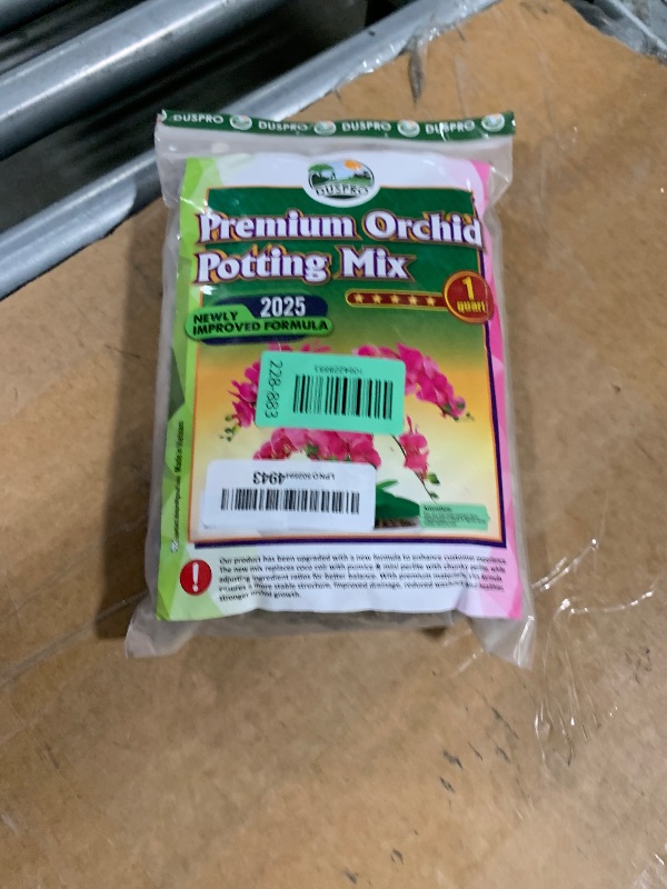 Photo 1 of [Upgraded] DUSPRO Orchid Potting Mix for Repotting with Forest Moss, Pine Bark, Perlite & Pumice, Orchid Bark Potting Mix, Orchid Repotting Soil, Drainage Indoor Potting, Orchid Pot Not Included,1 QRT