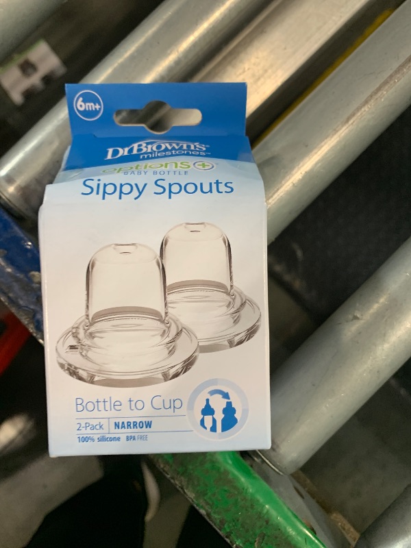 Photo 1 of (3 pack) Dr. Brown's Milestones Options+ Sippy Spouts, Narrow, Soft 100% Silicone, 6m+, BPA Free, 2 Pack