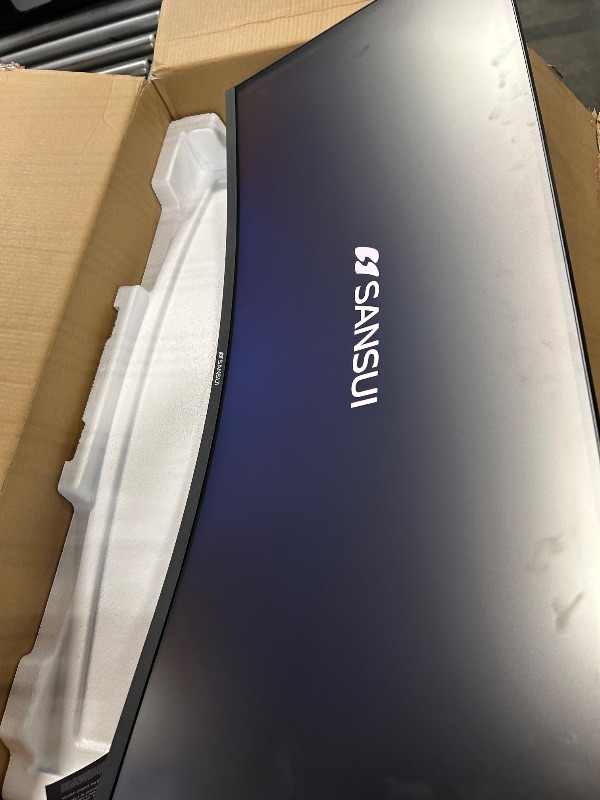 Photo 1 of ***NO POWER SUPPLY*** SANSUI 34 Inch 240Hz Ultrawide Curved Gaming Monitor UWQHD 3440×1440, 21:9 2K Curved Monitor 1500R,HDR400,Fast VA, PIP/PBP,AI Crosshair,AIPQ(Visual Enhance),MPRT 1ms,HDMI2.1 * 2,DP1.4 * 2