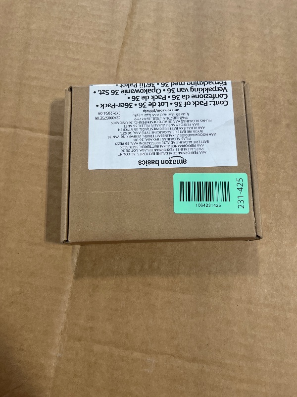 Photo 1 of ***ONLY 12 PCS*** Amazon Basics AAA Long-Lasting Alkaline Batteries, 36-Count, 1.5 Volt, Reliable Performance, 10-Year Shelf Life, Emergency Storage