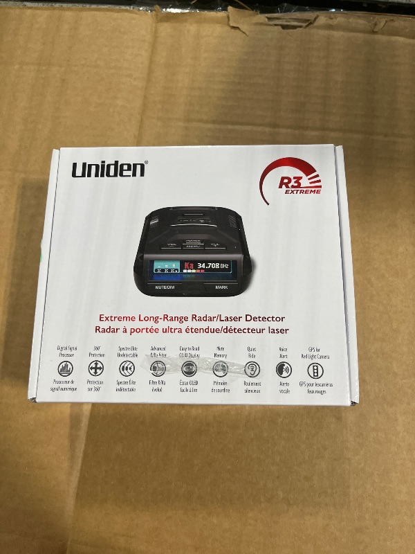 Photo 1 of **SIMILAR**
Uniden EXTREME LONG RANGE Laser/Radar Detector, Record Shattering Performance, Built-in GPS w/ Mute Memory, Voice Alerts, Red Light & Speed Camera Alerts, Multi-Color OLED Display , Black