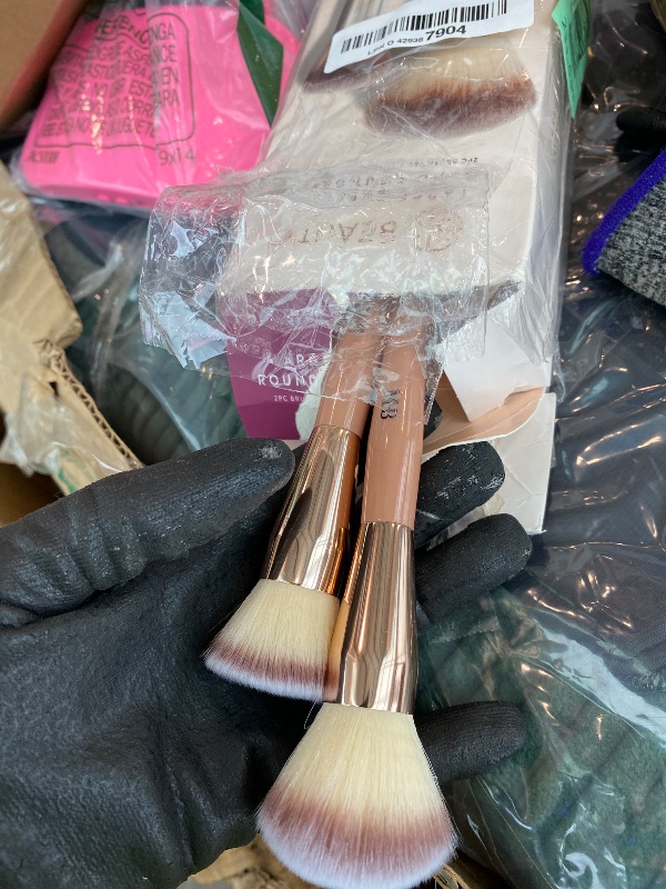 Photo 1 of [Stock Photo for Reference, Item Similar] BK BEAUTY - LARGE BUFFER & ROUND FOUNDATION (2PC) - Professional Makeup Brush Set for Liquid or Cream Foundations, Powder & Blush | Premium Face Brushes for Flawless Application