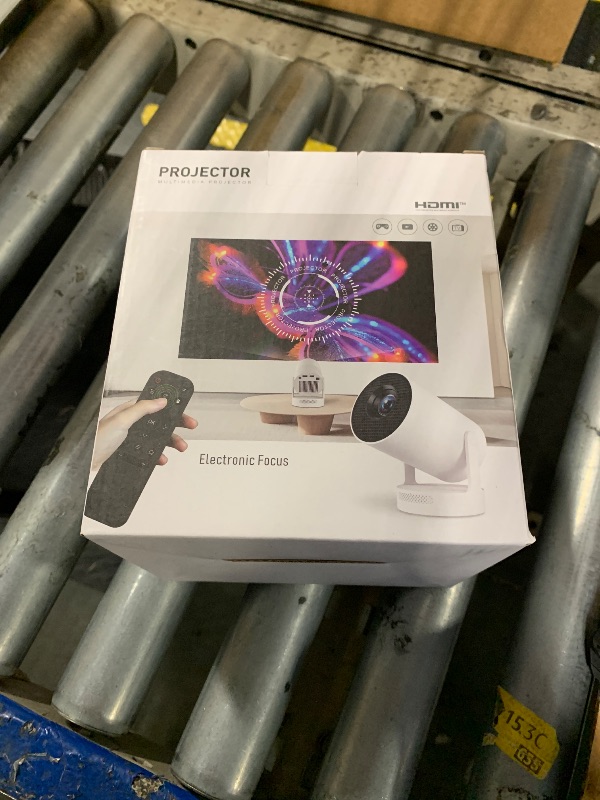 Photo 1 of [Electric Focus]Mini Portable Projector with 4K Support, Bluetooth 5.4 WIFI6, 5watt Sound Base Speaker, 260 ANSI, Android 11, 210° Rotation , Auto Keystone Correction Video Projector HY300 PLUS
