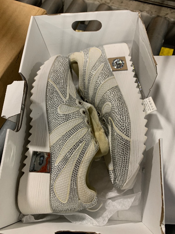 Photo 1 of ***SOLD AS IS, NO REFUND/RETURN** SEE COMMENTS!
*** FINDVELL Women's Fashion Glitter Sneakers Platform Wedge Shoes Sparkly Rhinestone Breathable Sneakers Trendy Sequin Shoes Wedding Bride Dress Size 8.5