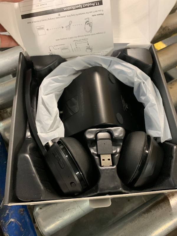 Photo 1 of (Upgraded Version) Wireless Headset, Bluetooth Headset with Noise Cancelling Microphone, Best Headphones with Mic Mute & USB Dongle for PC/Computer/Laptop/Cell Phones/Remote Work/Call Center