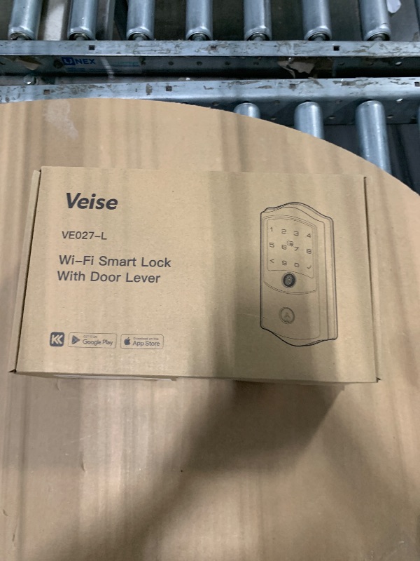Photo 1 of ****MISSING PARTS*** Veise VE027-L Built-in WiFi Smart Lock with Handles, Fingerprint keyless Entry Door Lock Set, App Remote & Voice Control, Electronic Deadbolt for Front Door, Touchscreen Keypad, Auto Lock, Matte Black