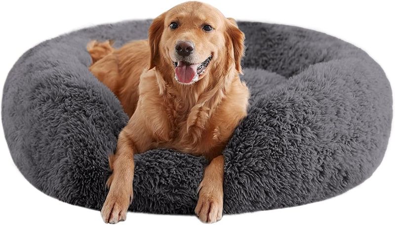 Photo 1 of *** STOCK PHOTO SIMILAR NOT EXACT **** UNKNOWN BRAND BLACK DOG BED FURRY