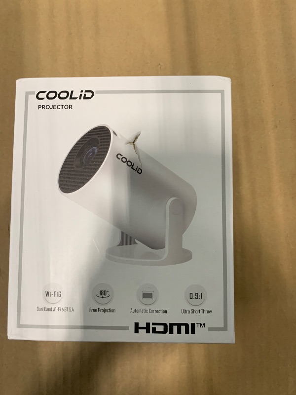 Photo 1 of [Built-in Apps & 2026 Upgraded] Mini Projector Support 4K 1080P Auto Keystone 180° Rotatable with WiFi 6 and Bluetooth 5.4, Projector Portable Compatibile with HDMI/TV Stick/Memory Stick/Laptop-White