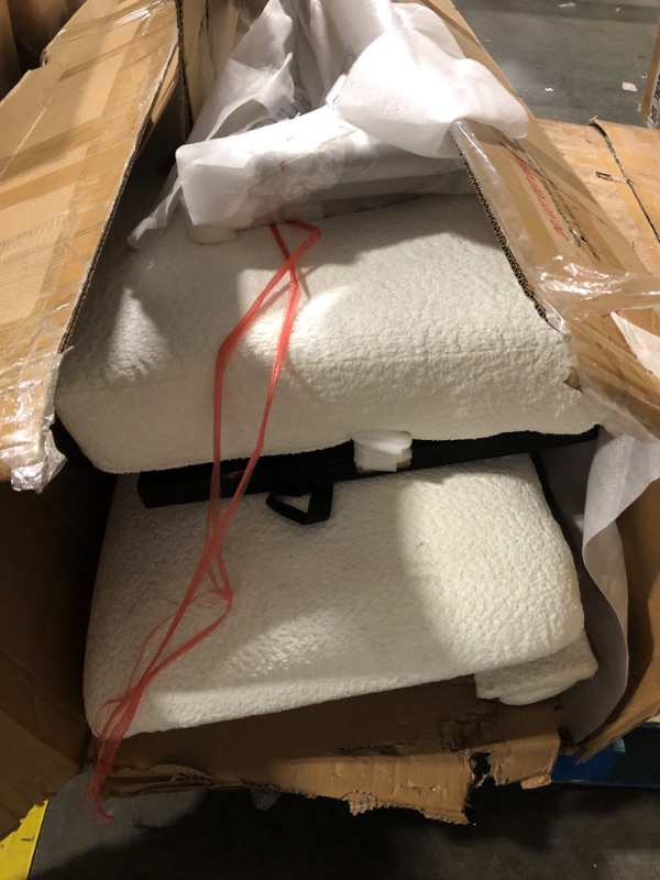 Photo 1 of ***MISSING SOME NIALS !!!!Christopher Knight Home Alma 63" Boucle Loveseat with Wood Legs, 2 Seater Sofa Couches for Living Room, Upholstered Couch Chair, Soft Seating Lounge Sofa Chair, Cozy Loveseat with Armrest, Almond
