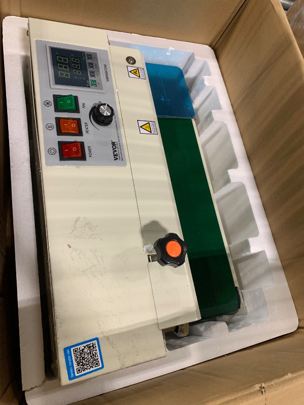 Photo 1 of ** SOLD AS IS, NO REFUND/RETURN** SEE COMMENTS!
FR-900 Continuous Band Sealer, Automatic Horizontal Band Sealer 110V, Continuous Sealing Machine Temperature Control, Bag Sealer Machine for PVC Bags Films