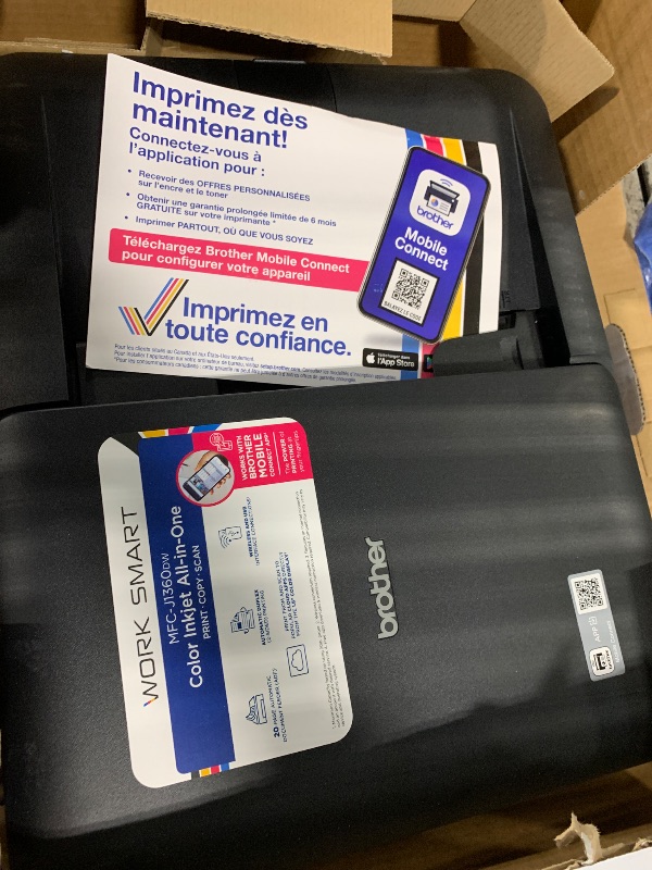 Photo 1 of *** NOT FUNCTIONAL *** SOLD FOR PARTS*** Brother Work Smart 1360 Wireless Color Inkjet All-in-One Printer with Automatic Duplex Printing and 1.8” Color Display | Includes Refresh Subscription Trial(1) (MFC-J1360DW) (Uses LC501 Series Inks)
