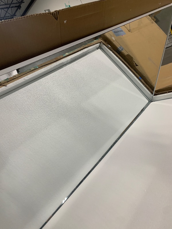Photo 1 of ***ONE MIRROR BROKEN**** FINAL SALE NO REFUND NO RETURN*** JUBEST Mirror Closet Doors, 72''x80'' One Side Sliding Closet Door with Hardware Kit, Interior Steel Frame Bypass Sliding Door for Closet, Easy to Install