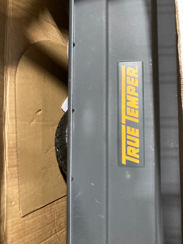 Photo 1 of *MISSING PARTS - see clerk notes*
True Temper Poly Garden Cart Wagon, Easy Dump Design, 4 Cu. Ft. Capacity, 10 in. Pneumatic Tires for Lawn, Utility, Yard, Farm