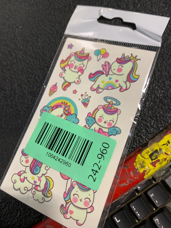 Photo 1 of ***SIMILAR ITEM*** Unicorn Temporary Tattoos for Kids - Temporary Tattoos for Kids, Birthday Parties, Party Supplies, Made in the USA with Skin-Safe Ink