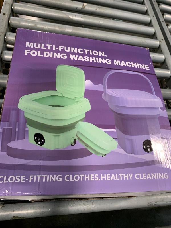 Photo 1 of ***NOT FUNCTIONAL, SELLING FOR PARTS AS IS, FINAL SALE***Portable Washing Machine 9L, Mini Foldable Washer Machine for Travel, Camping, RV, Dorms, Apartment,Underwear and Baby Clothes (Sage Green)***NOT FUNCTIONAL, SELLING FOR PARTS AS IS, FINAL SALE***