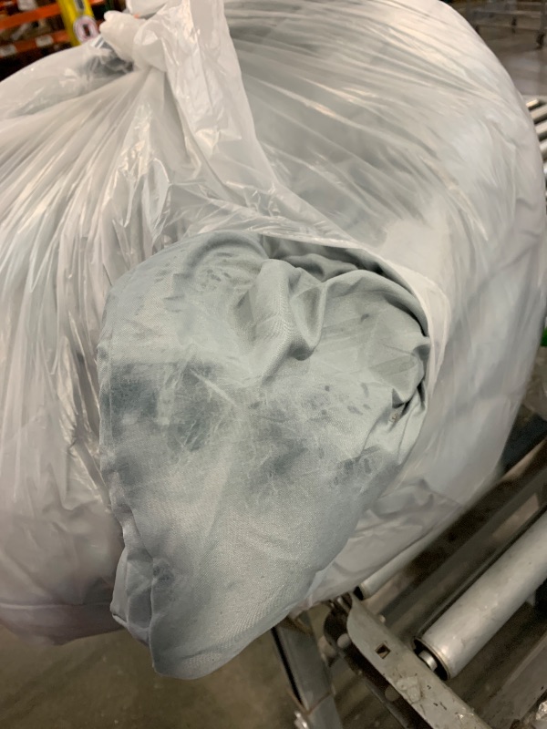 Photo 1 of **USED - MINOR DAMAGE**
VERY DIRTY AND WITH GREASE STAINS***Andency Greyish Blue Comforter Set King Size, Boho Soft Warm Tufted Bedding Comforter Sets for King Size Bed, 3 Pieces Aesthetic Chevron Farmhouse Cute Bohemian Textured Bedding Set