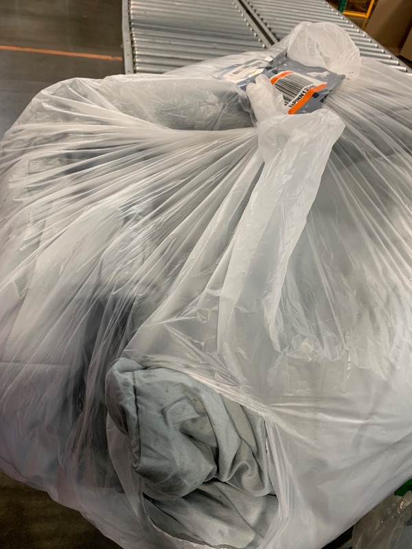 Photo 1 of **USED - MINOR DAMAGE**
VERY DIRTY AND WITH GREASE STAINS***Andency Greyish Blue Comforter Set King Size, Boho Soft Warm Tufted Bedding Comforter Sets for King Size Bed, 3 Pieces Aesthetic Chevron Farmhouse Cute Bohemian Textured Bedding Set