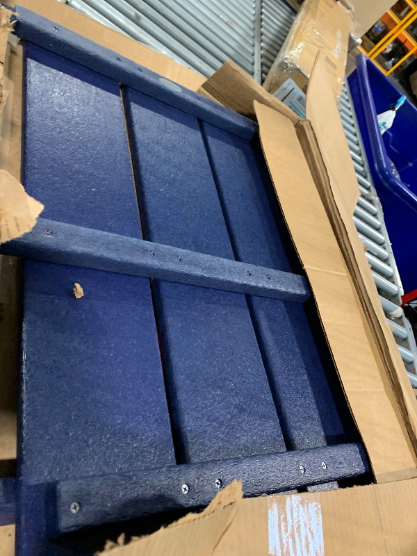 Photo 1 of *** MISSING HARDWARE****POLYWOOD Modern Adirondack Chair – All-Weather Outdoor Lawn Adirondack Chairs – HDPE, Fade-Resistant & Durable Outdoor Furniture – For Patio, Deck & Fire Pit Chairs – Navy