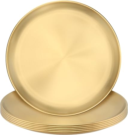 Photo 1 of **MISSING PARTS**
MUKCHAP 6PCS 12 Inch Gold Stainless Steel Plates, Flat Metal Dishes, Camping Serving Dinner Plates for Snack, BBQ
Visit the MUKCHAP Store