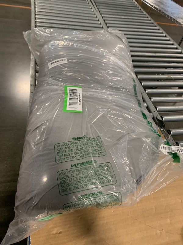 Photo 1 of *MAJOR DAMAGE*
FurHaven Round Orthopedic Dog Bed for Large Dogs, Egg Crate with a Solid Orthopedic Foam Base with Attached Blanket Hood and Removable Washable Cover, Large, Sherpa & Suede Snuggery, Gray