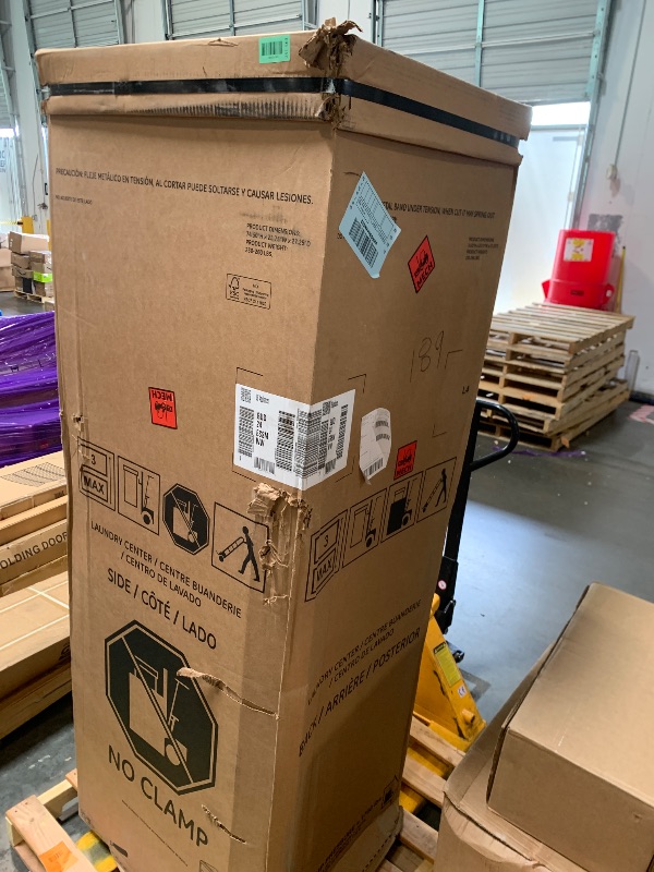 Photo 1 of ***FACTORY  SEALED***

GE Unitized Spacemaker® 3.8 Cu. Ft. Washer and 5.9 Cu. Ft. Electric Dryer Laundry Center, 27-Inch, White – GUD24ESSMWW