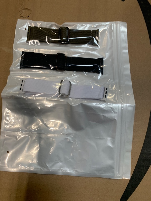 Photo 1 of ***ONLY THREE***

   Adorve Stretchy Solo Loop Compatible with Apple Watch Bands 49mm 46mm 45mm 44mm 42mm 41mm 40mm 38mm Men Women, Soft Nylon Elastic Braided Strap for iWatch Ultra 3/2/1, Series 11/10/9/8/7/6/5/4/SE2/SE3