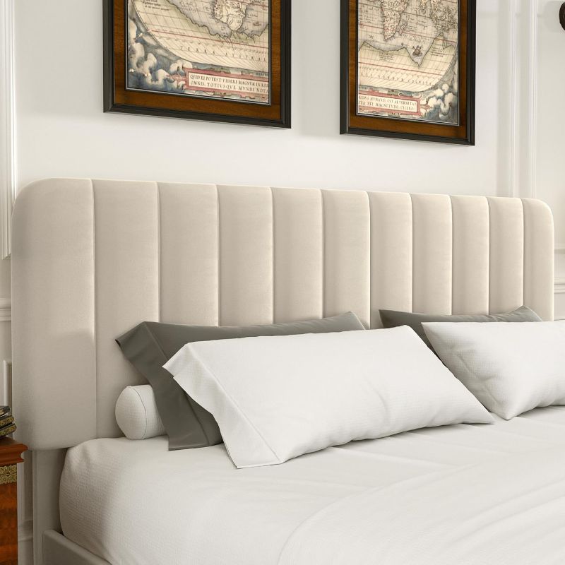 Photo 1 of ***ONLY Classic Headboard***

Linen Fabric,Solid Wooden Slat Support, for Bedroom Livingroom Guestroom, No Box Spring Needed (Beige-01)