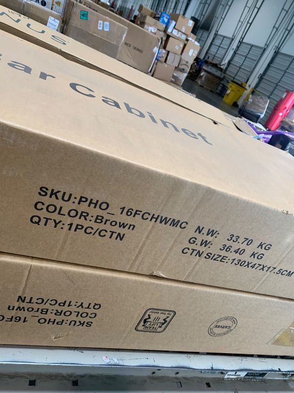 Photo 1 of ** FACTORY SEALED** dainslef Wine Bar Cabinet with Wine Rack Glass Holder Kitchen Coffee Cabinet, Sideboard Freestanding Liquor Storage with LED Lights for Kitchen Living Room, Office,Dining Room