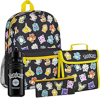 Photo 1 of ** SIMILAR** Pokemon Backpack Set 4 Pcs for Kids with Backpack Water Bottle Pencil Case Lunch Bag or Wallet Anime School Supplies Gifts (Multi 4 Pcs Set)
