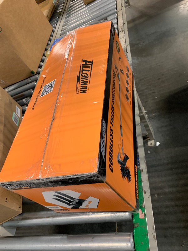 View 2 of **UNTESTED**
Alloyman 20V Cordless Tiller Cultivator, 360RPM Electric Garden Tiller, with 2 * 4.0Ah Batteries & Charger, 9In Tilling Width and 6.6In Depth Garden Rototiller for Lawn/Gardening/Soil Cultivation