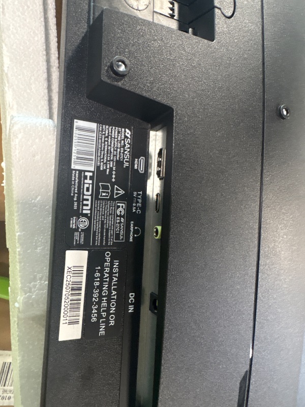 Photo 1 of ***SCREEN IS DAMAGED***
SANSUI Curved Monitor 27 inch 120Hz USB Type-C Computer Monitor with Speakers Built in?FHD 1080p?HDR?110% sRGB?1500R?VESA Compatible,for Tablet,Desktop,Laptop and PC Work Gaming