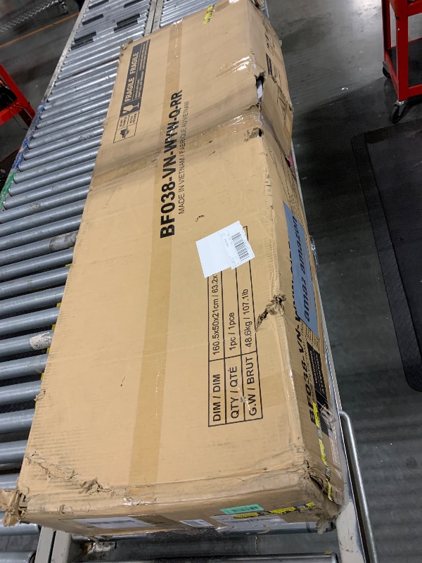 Photo 1 of ** sold as is no refund \return** see comments 
Rolanstar Queen Bed Frame with 4 Storage Drawers, Charging Station and LED Lights, Metal Platform Bed with 2-Tier Storage Headboard, No Box Spring Needed, Easy Assembly, Noise-Free, Rustic Brown