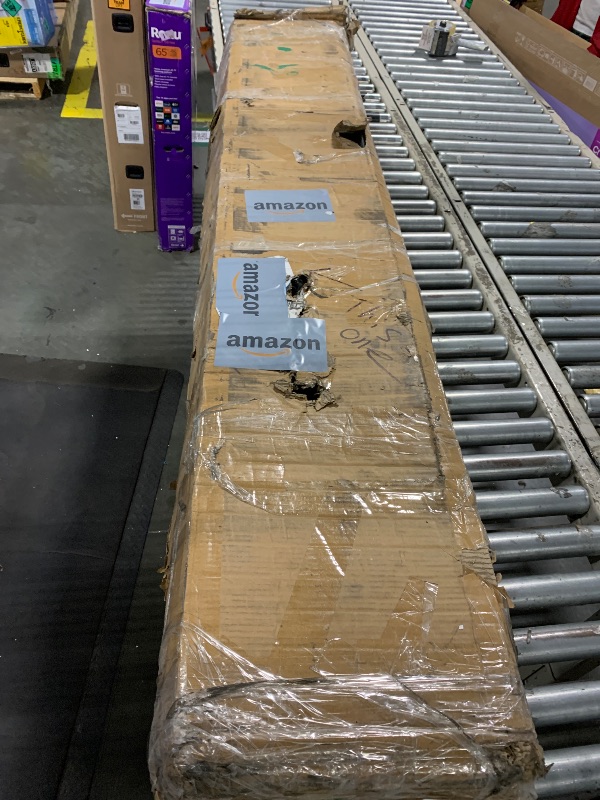 Photo 1 of ****missing parts item is a partial set  ***** Mixcous Twin XL Over Queen Bunk Bed, Heavy Duty Queen Bunk Bed for Adults, Metal Bed Frame with Full-Length Guardrails & EVA Padded Anti-Slip Ladder, No Box Spring Needed, Black
