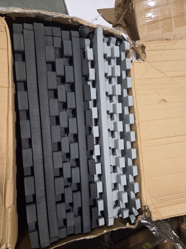 Photo 1 of ***BLACK AND GREY, VIEW IMAGES*** ProsourceFit Extra Thick Puzzle Exercise Mat 1", EVA Foam Interlocking Tiles for Protective, Cushioned Workout Flooring for Home and Gym Equipment, Black 3-Pack