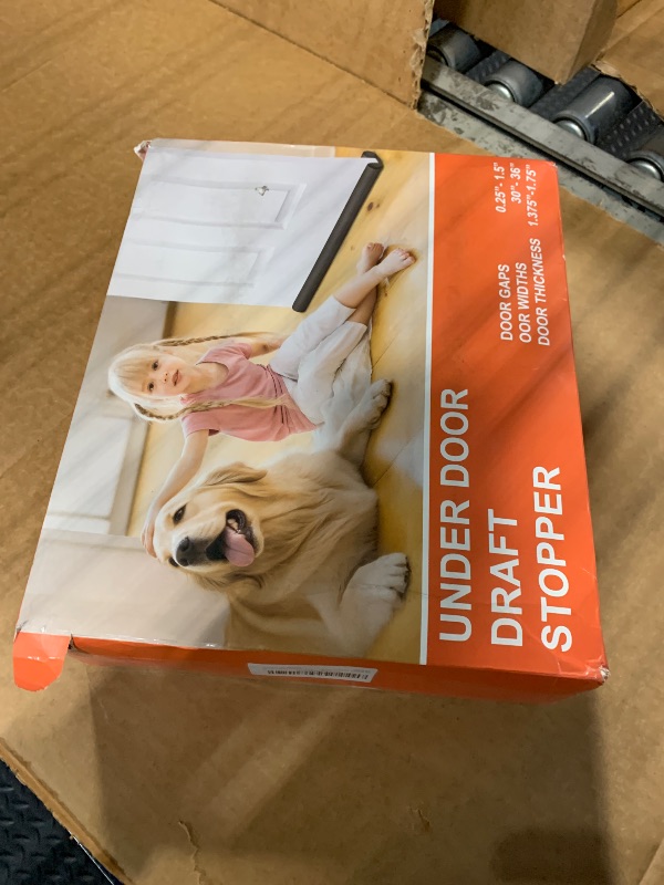 View 2 of (2 Pack) Under Door Draft Stopper, Draft Stopper for Bottom of Door, Adjustable 30-36 Inch Door Draft Blocker, Under Door Gap Filler, Easy Install Door Seal, Helps Reduce Drafts, Noise and Heat Loss