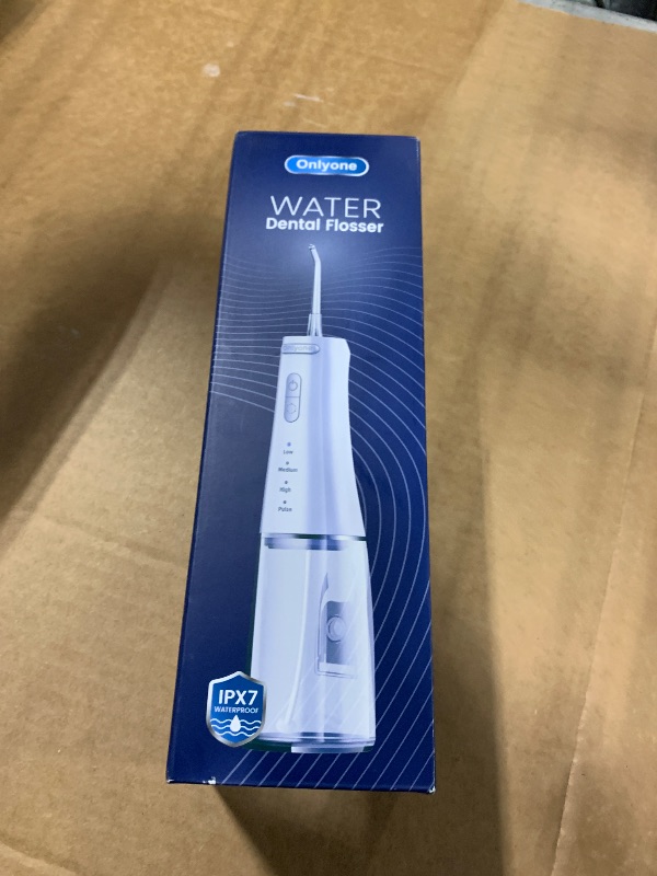 Photo 1 of ** SOLD AS IS, NO REFUND/RETURN** SEE COMMENTS!
Onlyone Rechargeable Cordless Water Flosser with Adjustable Water Pressure for Daily Oral Care, Power Dental Flosser for Home and Travel Use, Portable Oral Irrigator for Sensitive Gums and Braces Care
