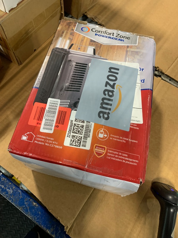 Photo 1 of **UNTESTED**
Comfort Zone Electric Portable Milkhouse Style Utility Space Heater with Adjustable Thermostat, Overheat Protection, and Safety Tip-Over Switch, Ideal for Garage or Greenhouse, 1,500W, CZ798