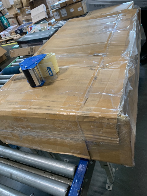 Photo 1 of *MAJOR DAMAGE*
KidKraft Outdoor Wooden Table & Bench Set with Cushions and Umbrella, Kids Backyard Furniture, Navy and White Stripe Fabric