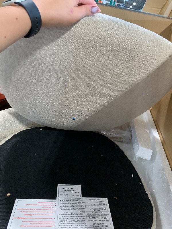 Photo 1 of **** ONLY 2 CHAIRS*** COLAMY Counter Height Bar Stools Set of 2 Kitchen Bar Stools with Back, Mid Century Modern Upholstered, with Wood Legs for Kitchen Island Dining Room, Beige