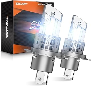 Photo 1 of ***SIMILAR ITEM*** EASIREACH H4 LED Bulb, 1:1 Real Size 40000LM H4/9003/HB2 Light Bulbs, 1000% Super Bright 6500K Cool White with Fan, H4 Fog Light Bulbs, Pack of 2